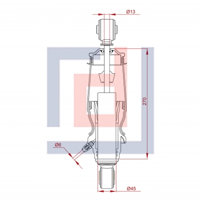 KABİN KÖRÜĞÜ AMORTISORLU (ÖN)